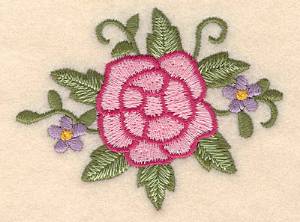 Picture of Rose and Freesia Machine Embroidery Design