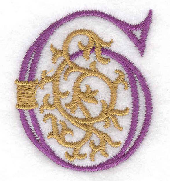 Picture of Festive Capital G Machine Embroidery Design