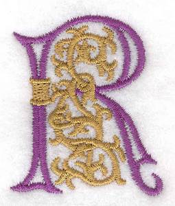 Picture of Festive Capital R Machine Embroidery Design