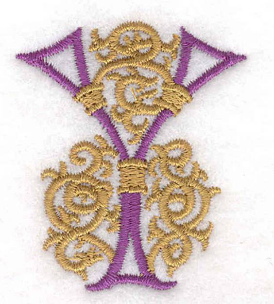 Picture of Festive Capital Y Machine Embroidery Design