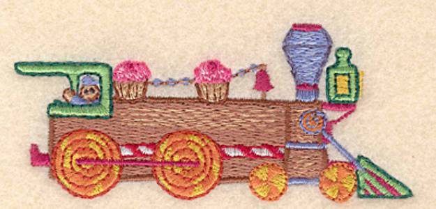 Picture of Gingerbread Train Machine Embroidery Design