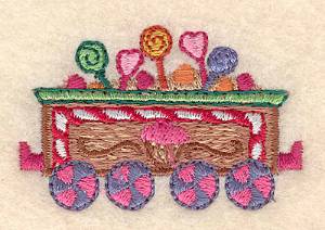 Picture of Gingerbread Train Car Machine Embroidery Design