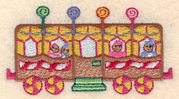 Picture of Gingerbread Train Car Machine Embroidery Design