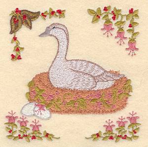 Picture of Six Geese Alaying Machine Embroidery Design
