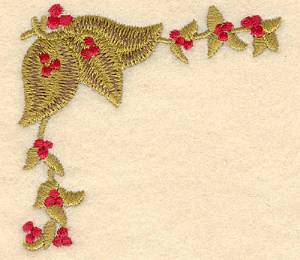 Picture of Holly and Berries Machine Embroidery Design