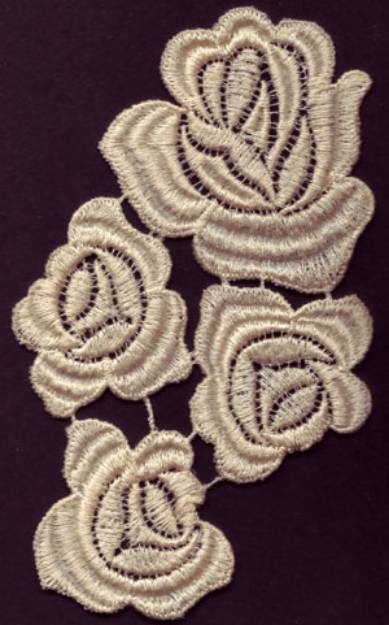 Picture of Lace Roses Machine Embroidery Design