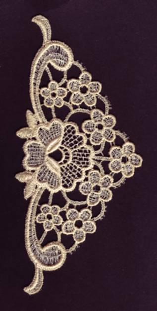 Picture of Lace Floral Embellishment Machine Embroidery Design
