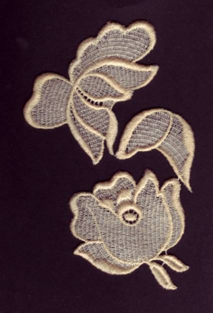 Picture of Lace Flower Petals Machine Embroidery Design