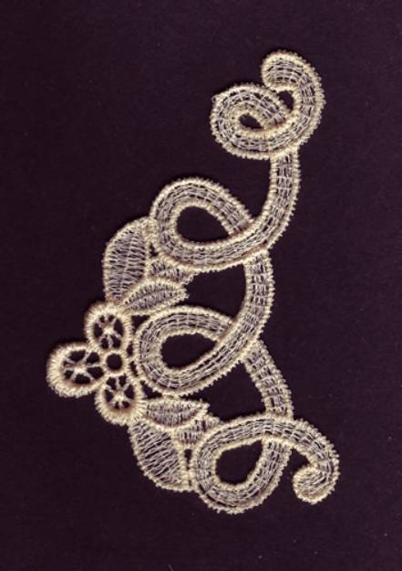 Picture of Lace Swirls and Flower Machine Embroidery Design