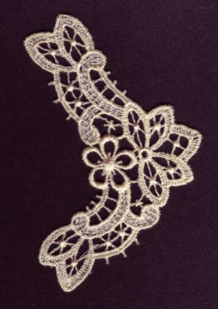 Picture of Lace Flower Motif Machine Embroidery Design