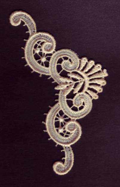 Picture of Elegant Lace Decoration Machine Embroidery Design