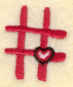 Picture of Number Symbol And Heart Machine Embroidery Design