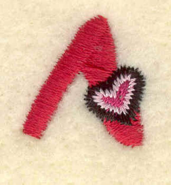 Picture of Caret Symbol And Heart Machine Embroidery Design