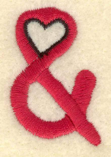 Picture of Ampersand and  Heart Machine Embroidery Design