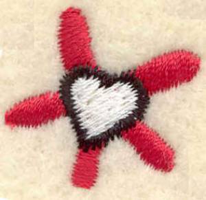 Picture of Asterisk And Heart Machine Embroidery Design