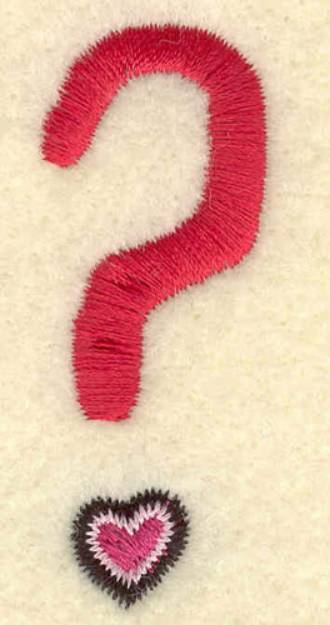 Picture of Question Mark And Heart Machine Embroidery Design