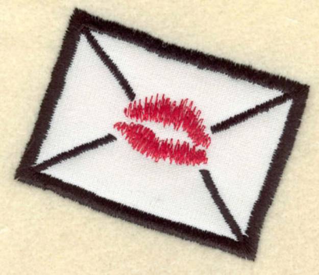 Picture of Envelope Kiss Applique Machine Embroidery Design