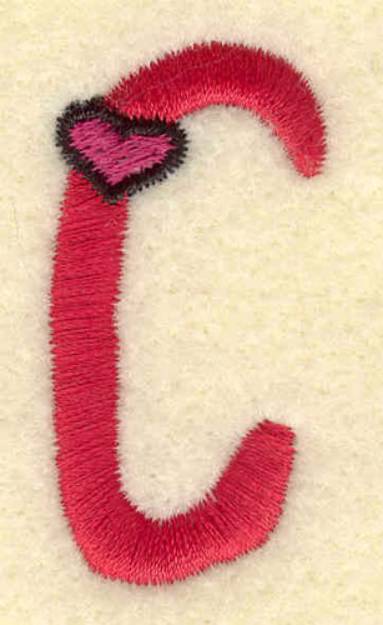 Picture of Heart And Uppercase C Machine Embroidery Design