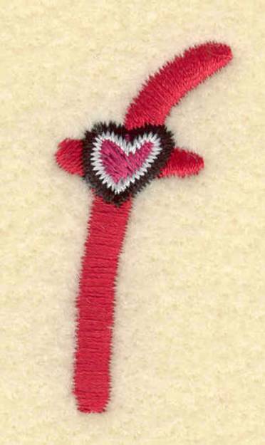 Picture of Heart And Lowercase f Machine Embroidery Design