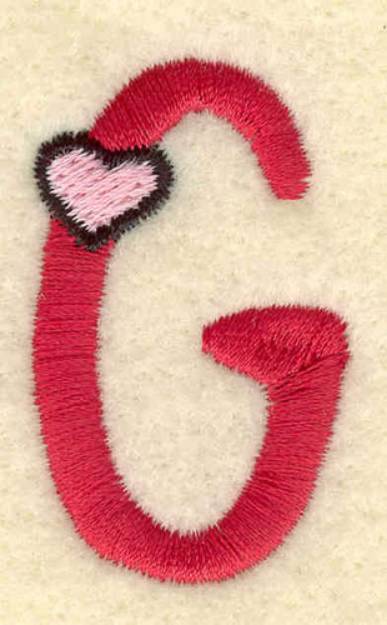 Picture of Heart And Uppercase G Machine Embroidery Design