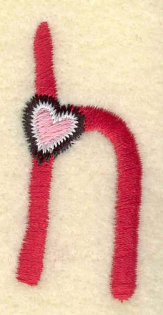 Picture of Heart And Lowercase h Machine Embroidery Design