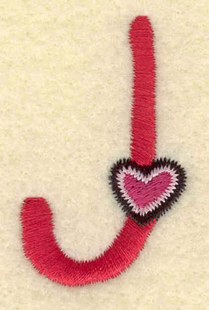 Picture of Heart And Uppercase J Machine Embroidery Design