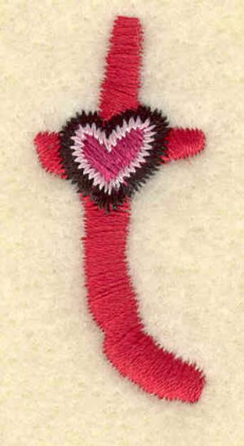 Picture of Heart And Lowercase t Machine Embroidery Design
