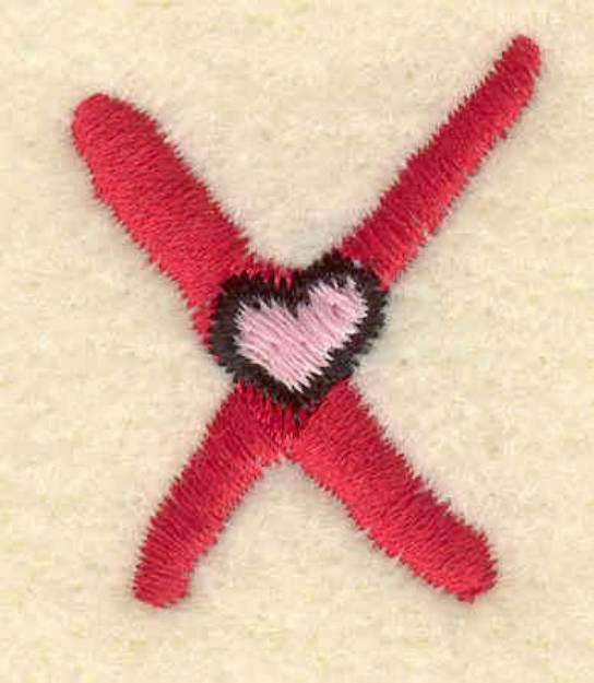 Picture of Heart And Lowercase x Machine Embroidery Design