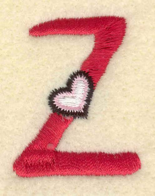 Picture of Heart And Uppercase Z Machine Embroidery Design