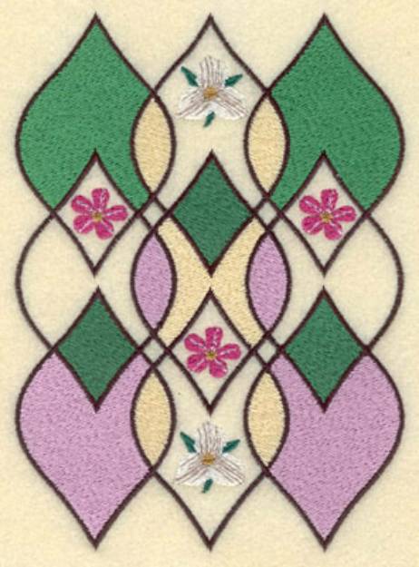 Picture of Leaf Motif Machine Embroidery Design
