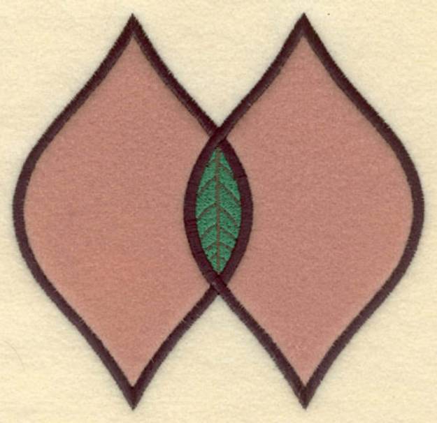 Picture of Double Leaf Large Machine Embroidery Design