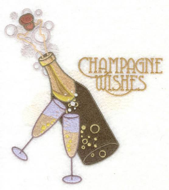 Picture of Champagne Wishes Machine Embroidery Design