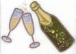 Picture of Champagne Bottle Machine Embroidery Design