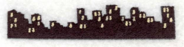 Picture of Night Cityscape Small Machine Embroidery Design