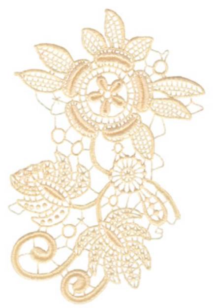 Picture of Vintage Lace Floral Machine Embroidery Design