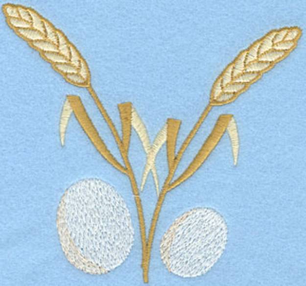 Picture of Wheat With Eggs Machine Embroidery Design