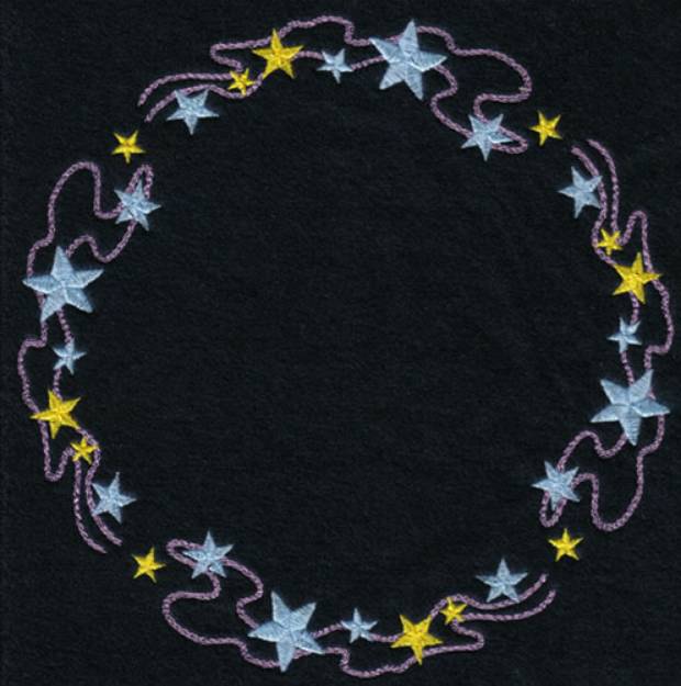 Picture of Stars Circle Machine Embroidery Design