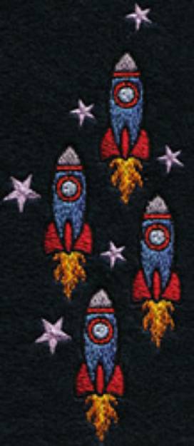 Picture of Rocket Ships Machine Embroidery Design