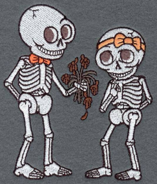 Picture of Skeleton Love Machine Embroidery Design