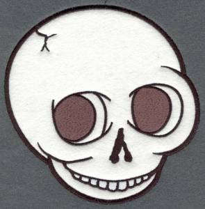 Picture of Large Skull Machine Embroidery Design