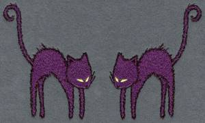 Picture of Two Cats Machine Embroidery Design