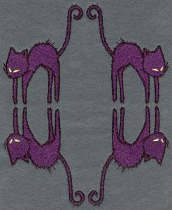 Picture of Four Cats Machine Embroidery Design