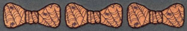 Picture of Spider Bow Ties Machine Embroidery Design