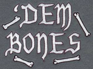 Picture of Dem Bones Machine Embroidery Design