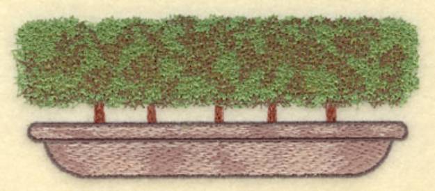 Picture of Small Potted Bush Machine Embroidery Design