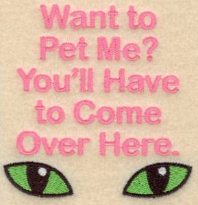 Picture of Pet Me? Machine Embroidery Design