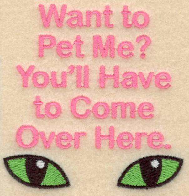 Picture of Pet Me? Machine Embroidery Design