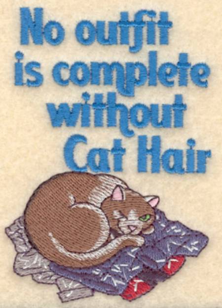 Picture of Cat Hair Machine Embroidery Design