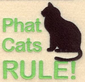 Picture of Phat Cats Rule Machine Embroidery Design