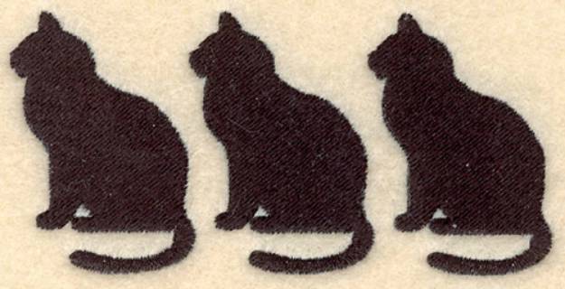 Picture of Three Cats Machine Embroidery Design